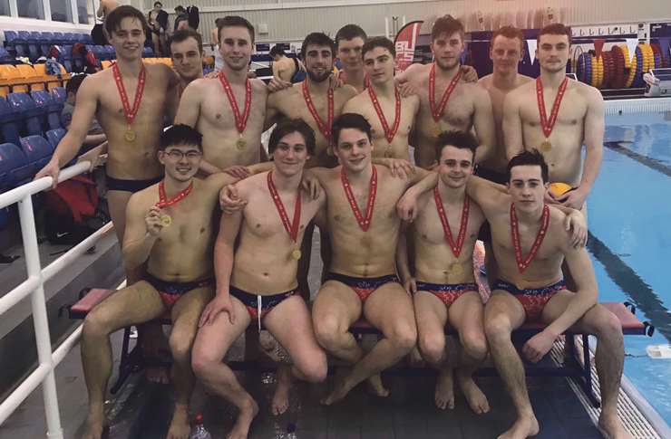 Trophy winners: the men's 1s took home a medal each for their efforts. Image: NUWPC