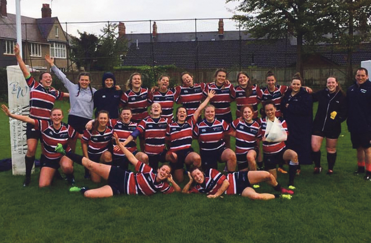 Women's rugby team photo